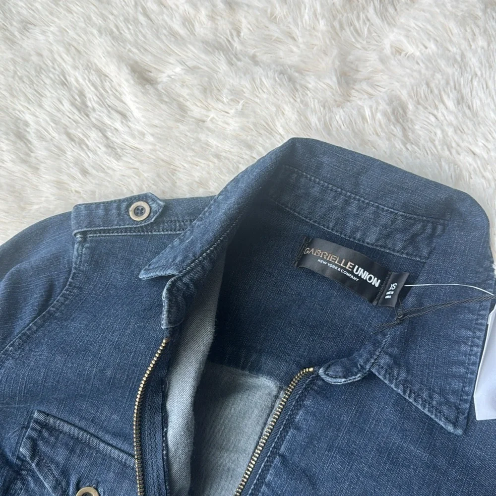 New York & Company Denim Jumpsuit Size XS - Picture 5 of 7